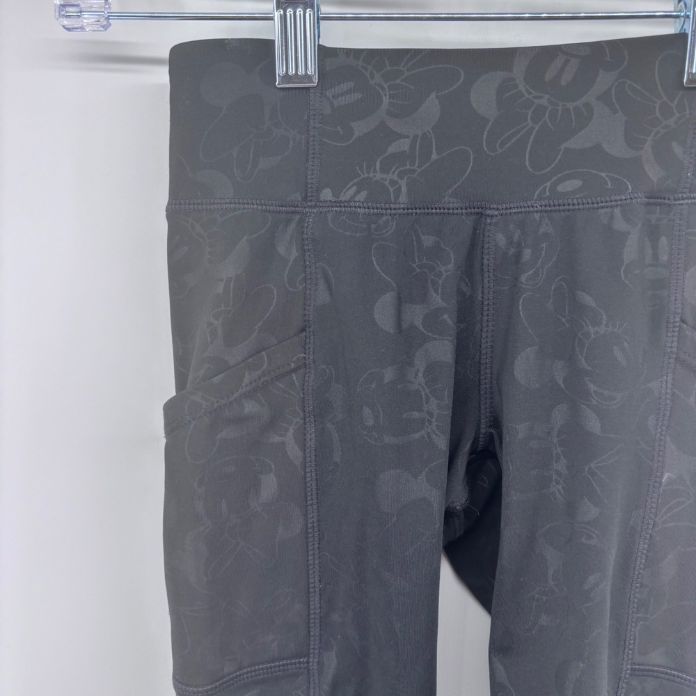 GAP Kids Black Leggings with Subtle Minnie Mouse Pattern - Picture 4 of 7